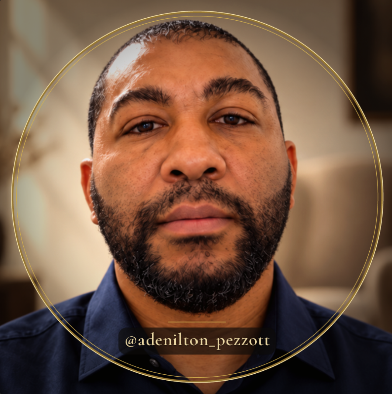 Adenilton Pezzott, de camisa azul